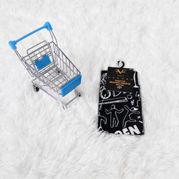 Versace Boys Socks Black White 1969 Size 6-8 Abbigliamento Sportivo SRL - Picture 1 of 9